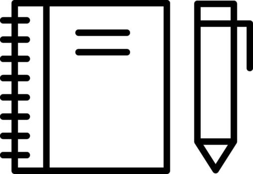 Notebook Line Icon Design vector