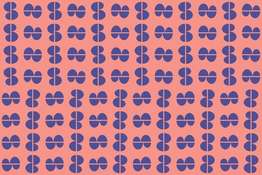 un rosado y azul modelo con un grande número de pequeño formas vector