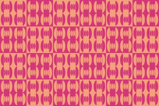 rojo y naranja modelo con un geométrico diseño vector