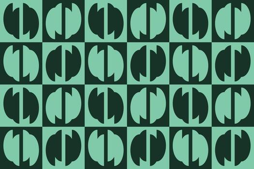 un verde y negro a cuadros modelo con un grande número de círculos vector