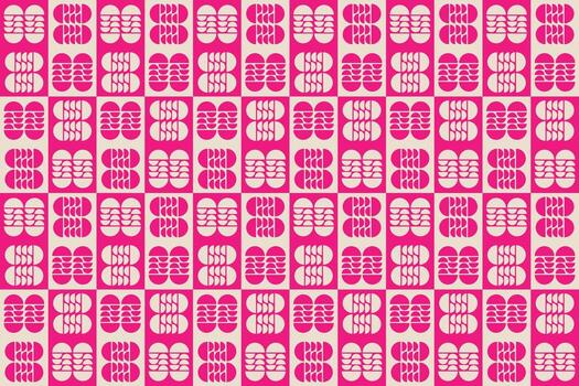 pink and white pattern with a large number of circles vector