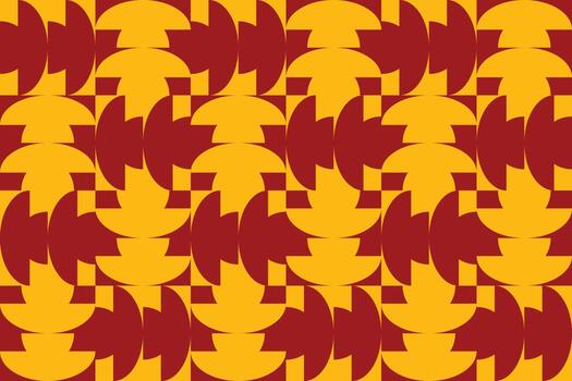 rojo y amarillo modelo con un geométrico diseño vector