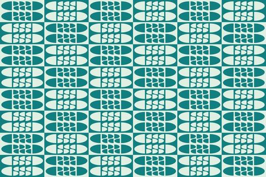 A pattern with a geometric design in teal vector