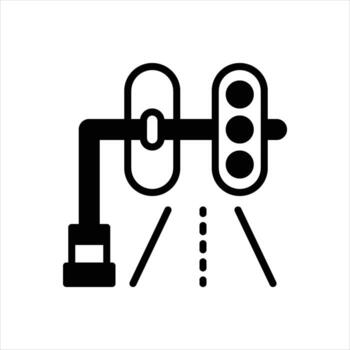 Solid icon traffic-control vector