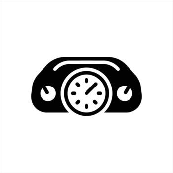 Solid icon meter vector