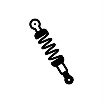 Solid icon spring-shock vector