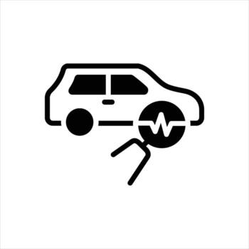 Solid diagnostic icon vector