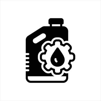 Solid icon engine-oil vector