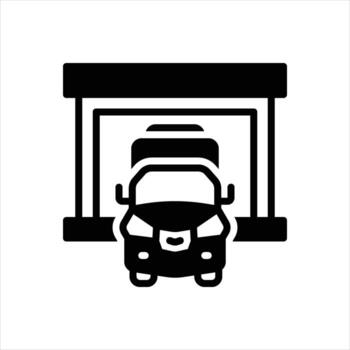 Solid icon logistics vector