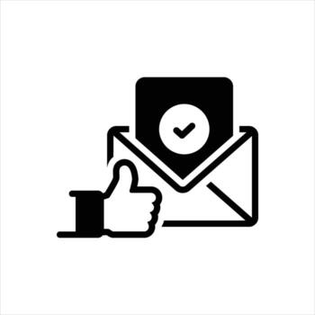 sólido icono confirmación vector