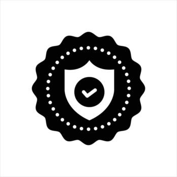 sólido icono certificado vector