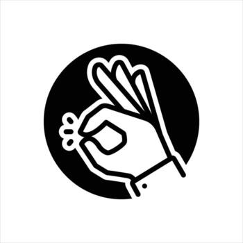 Solid icon ok vector