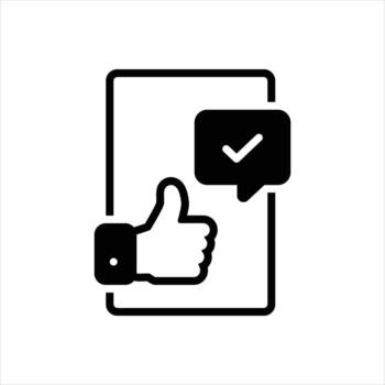 Solid icon accept vector