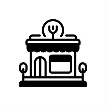 Solid icon restaurant vector