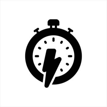 Solid icon rapid vector