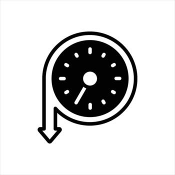 Solid icon slow-down vector