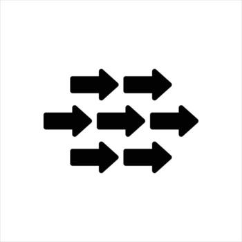 Solid icon ahead vector