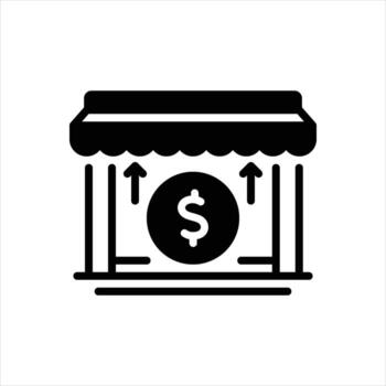 Solid icon capitalization vector