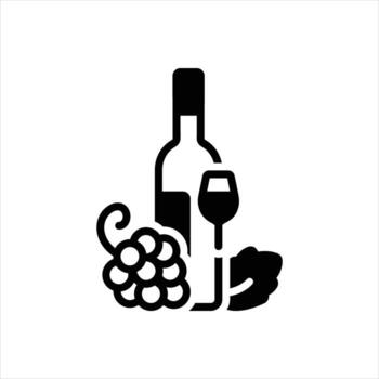 sólido icono vino vector