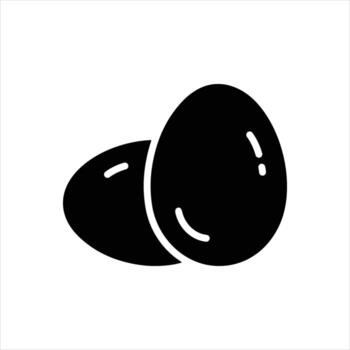 Solid icon eggs vector