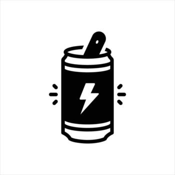 Solid icon energy-drink vector