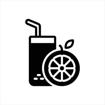 Solid icon juice vector