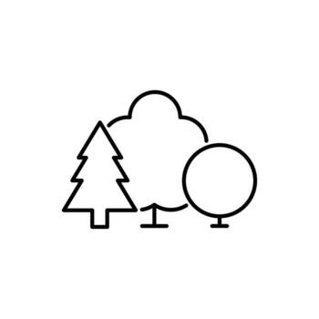 Trees in Forest Linear Symbol for Graphic Design, Web Sites, Cards, Books, Articles vector