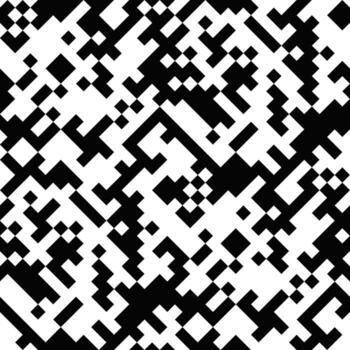 Seamless random mosaic pattern background - monochrome abstract illustration vector