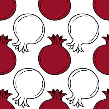 sin costura modelo con estilizado granadas y blanco círculos, creando un vibrante y juguetón diseño adecuado para varios aplicaciones vector