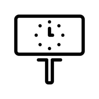 Digital Clock Display on a Public Billboard or Sign vector