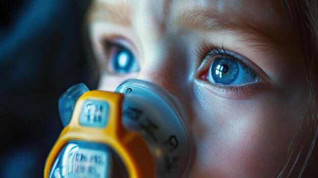 A close up of a child with a pacifier in their mouth photo