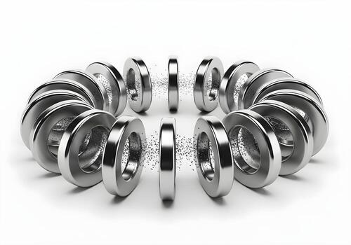 Ring of Magnets Attracting - Unity and Connection in Motion photo