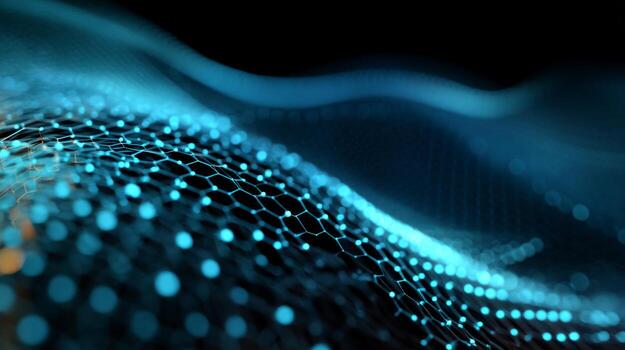 Blue technology background abstract data network concept photo