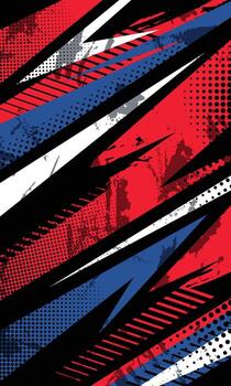 Abstract red black blue background design vector