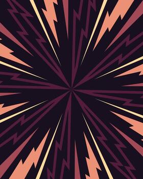 Colorful burst of lightning shapes vector