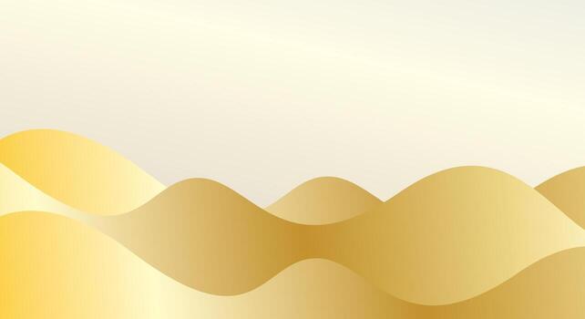 Abstract dynamic wave gold color liquid background vector