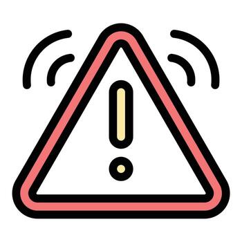 emergencia icono plano línea estilo ilustración representando urgente situaciones y inmediato respuesta adecuado para la seguridad protocolos emergencia servicios y desastre preparación proyectos vector