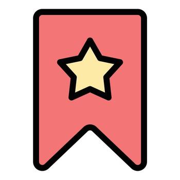 Bookmark icon flat line style illustration representing saving and organizing content suitable for reading apps educational tools and web navigation projects vector