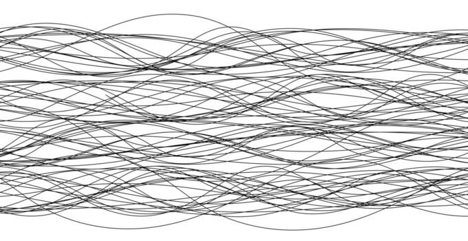 Abstract doodle line wave background vector