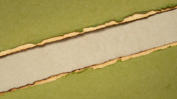 paper abstract in green and beige with a copy space - sheets of handmade paper, diagonal blank web banner photo