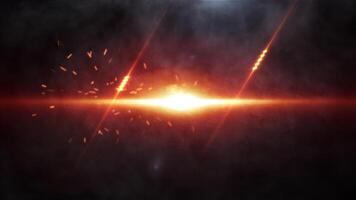 gnista brista med dynamisk ljus effekter i mörk atmosfär för logotyp eller text intro video