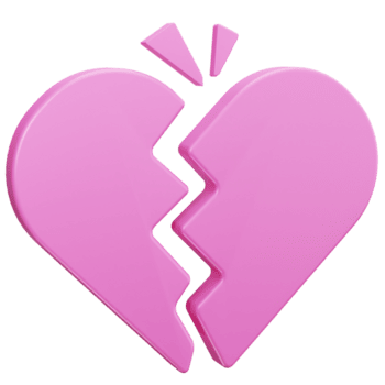 3D Icon Broken Heart Love Sad png