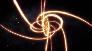 raggiante leggero sentieri con scintille su un' buio sfondo per logo o testo intro video