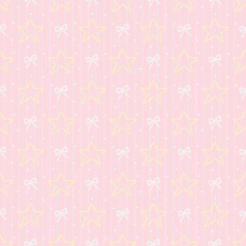 pink star pattern with bows vector