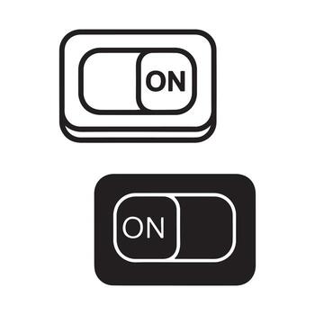 Simple toggle switch on state graphic element vector