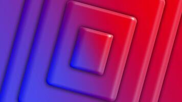 Modern 3D background with rotating red and blue geometric squares. This seamless loop creates a hypnotic tunnel effect, perfect for corporate presentations, tech visuals, or stylish intros. video