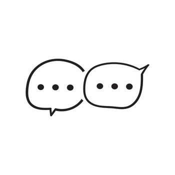 Dialog icon. Conversation. Simple outline icon. illustration on white background. vector