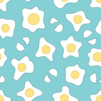 egg yolk broken shell pattern vector