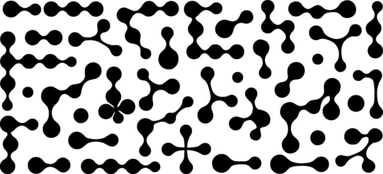 Colorful abstract blob patterns. vector