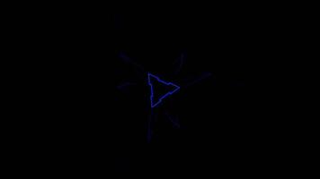 azul e vermelho estroboscópico luz efeito dentro abstrato túnel fundo vj ciclo dentro 4k video